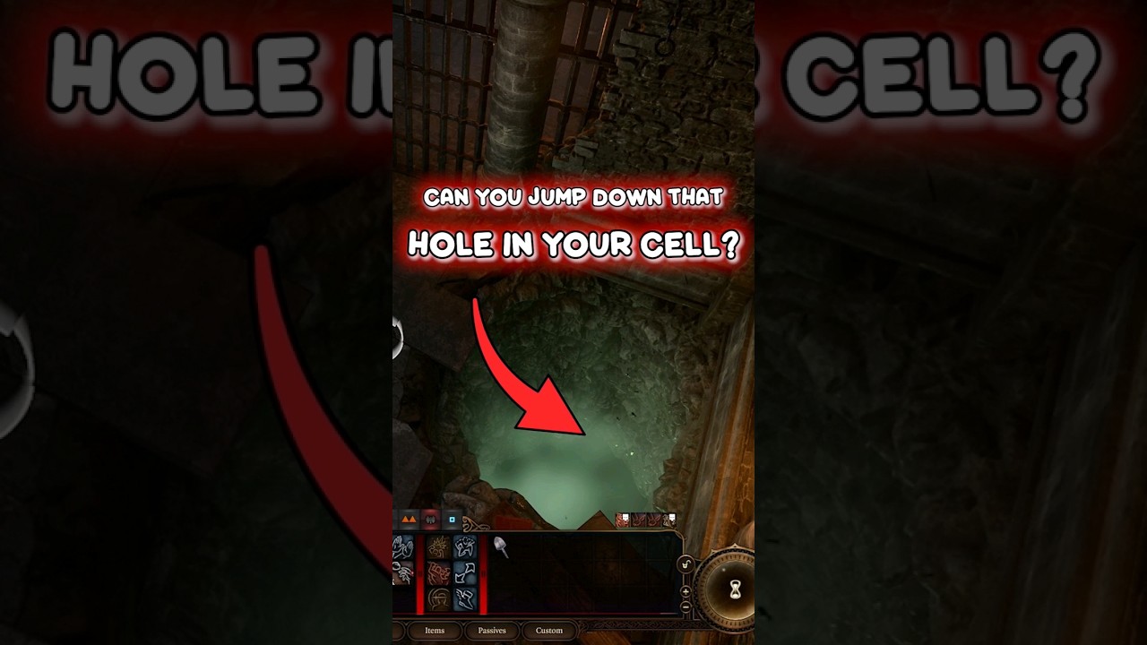 can you jump down the hole in Moonrise Towers? #shorts #baldursgate3