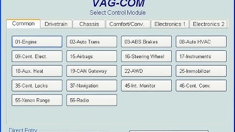 VCDS (Vag-Com) - Engine scan & clear DTC