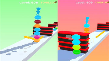 Very Satisfying Mobile Game Stack Rider 3D ! New Level 514 To 518 #stackrider3d #ariyansnax
