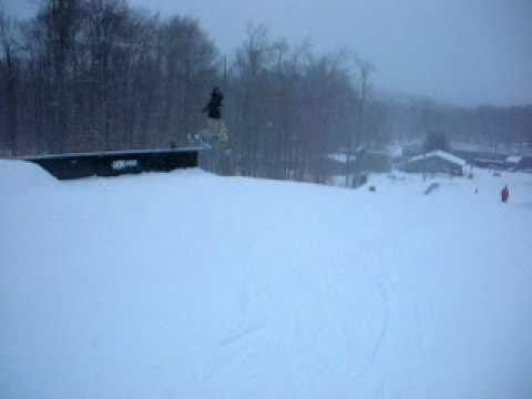 Brandon's wipeout in the terrain park @ Jack Frost!