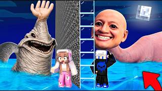 I Cheated with The HUMAN SEA MONSTER In a Minecraft MOB BATTLE!