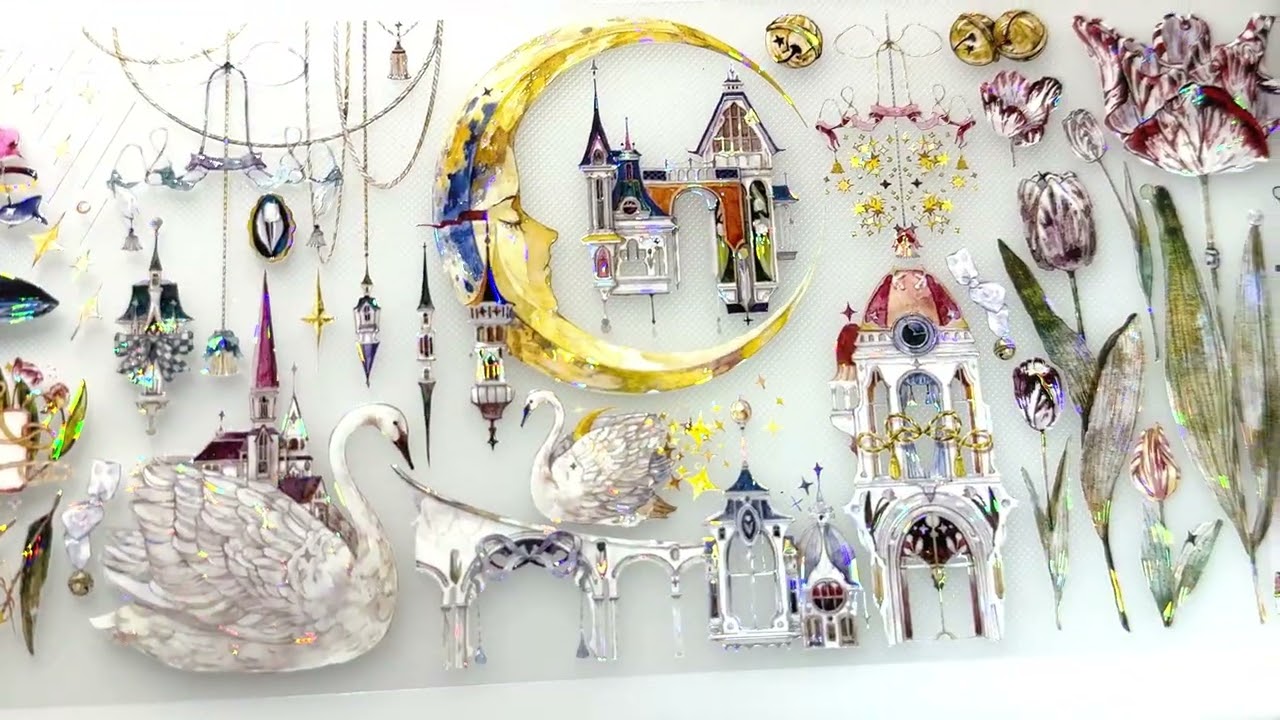 Reco】月下城-PET貝殻光 - 沼のオアシス 海外マステのカット販売店