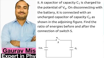 A capacitor of capacity C is charged to the potential of Vo. On disconnecting with the battery,