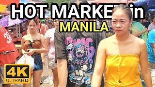 PRETTIEST HOT MARKET in MANILA | Walk at BLUMENTRITT SANTA CRUZ Manila Philippines [4K]