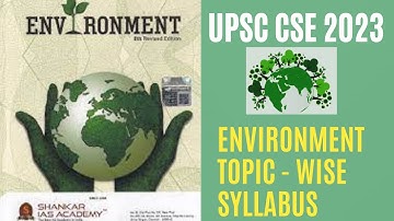 UPSC CSE 2023 || Topic Wise Syllabus of Environment for UPSC || Micro-topic of environment ||