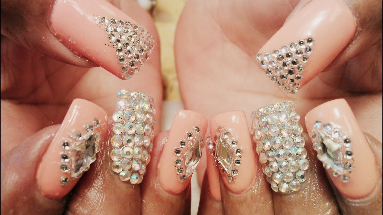 10. Diamond and Ombre Nail Design - wide 10