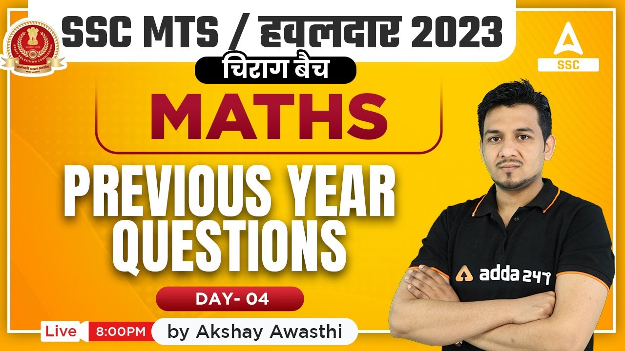SSC MTS 2023 | SSC MTS Maths Classes by Akshay Awasthi | Previous Year ...