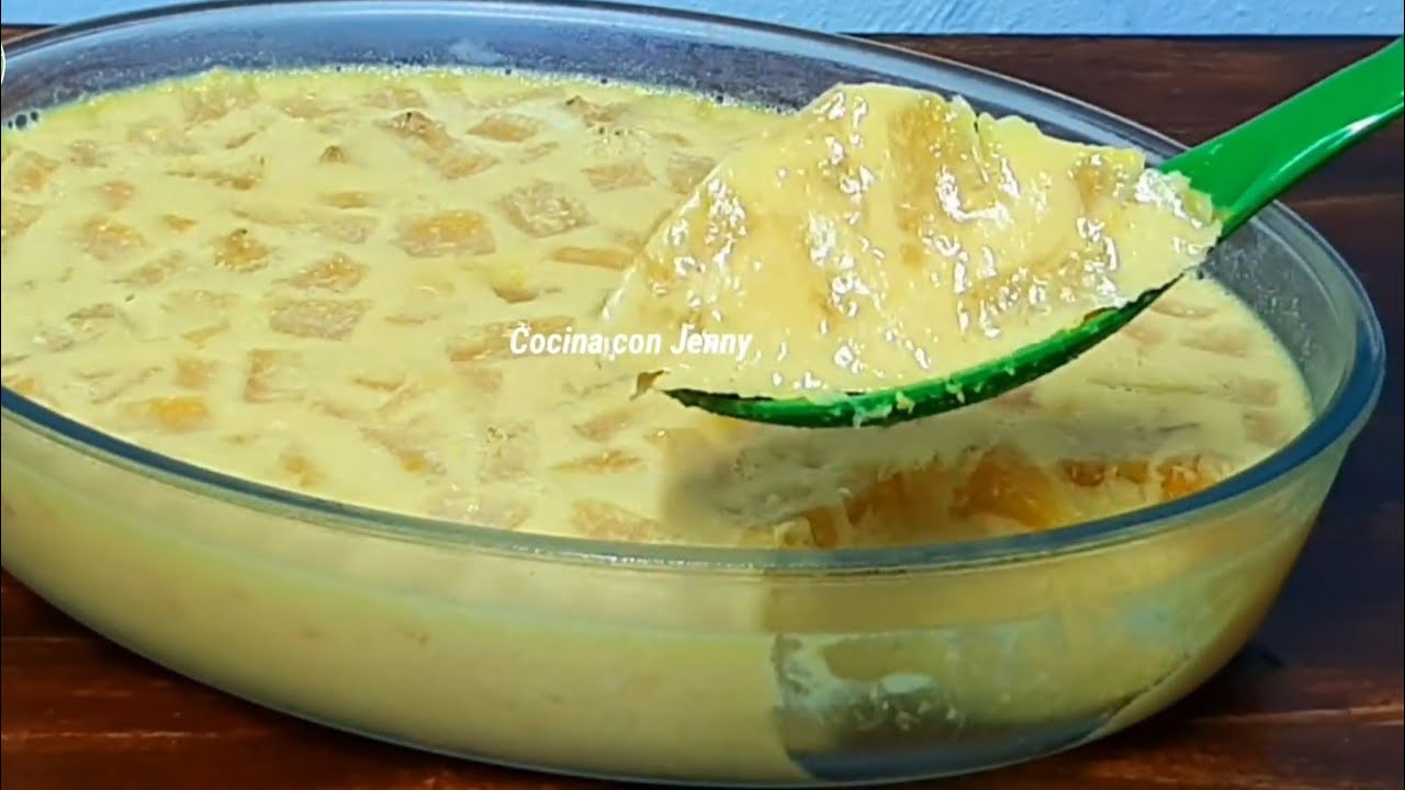 Delicia de piña muy fácil y delicioso  - postre con trozos de piña /Cocina con Jenny