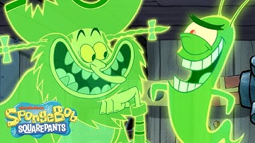 Plankton Becomes a Ghost?! 👻 | Full Scene | @SpongeBobOfficial