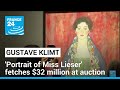 Klimt&#39;s &#39;Portrait of Miss Lieser&#39; fetches $32 million at auction • FRANCE 24 English