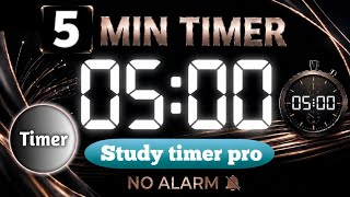 5 Minute Timer ⏰ | Silent 5 Min Countdown Timer for Study & Focus