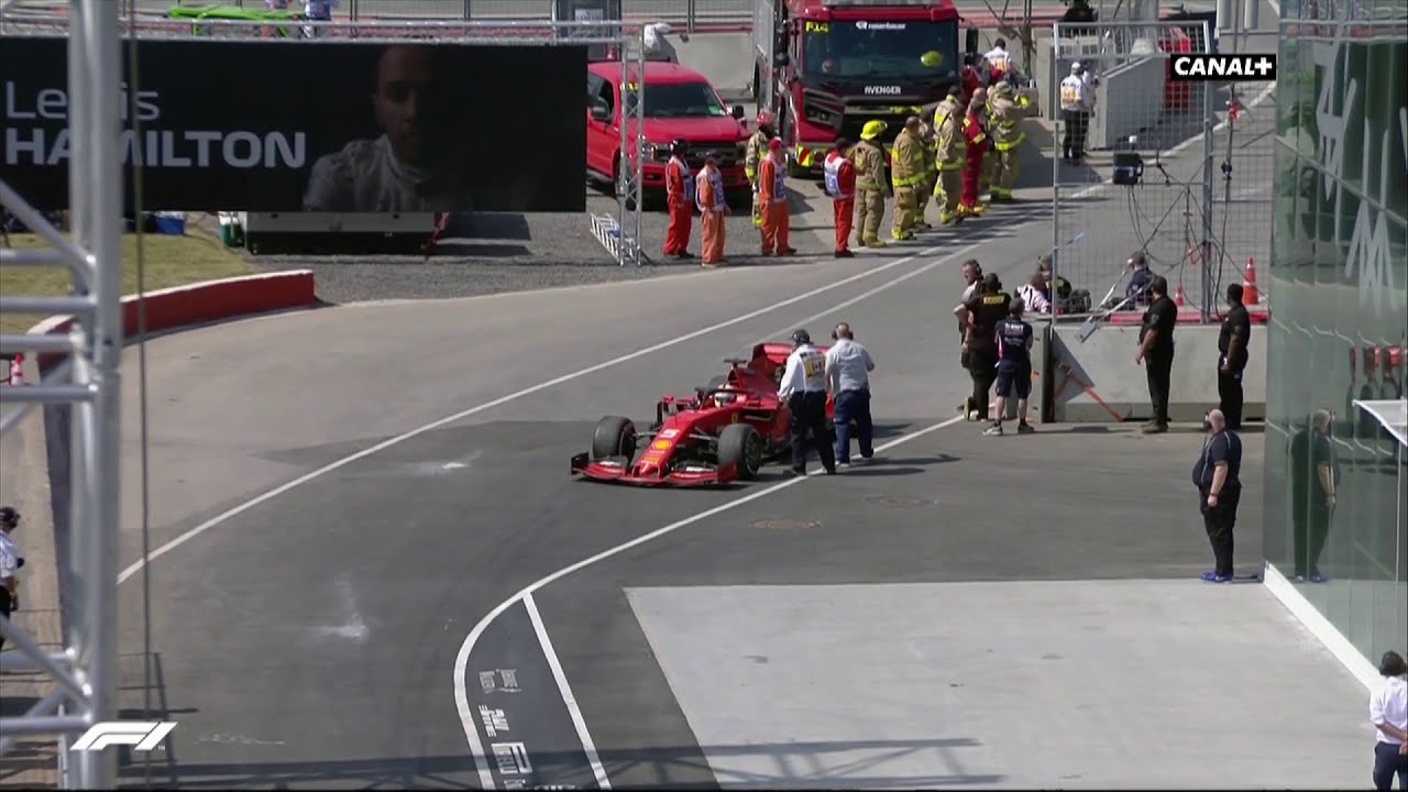 Vettel, déçu, s'arrête avant le parc fermé. Grand Prix du Canada - CANAL+ Sport