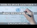 How To Make Sanitizer Or Handrub WHO Recommended Formulations How To Make Sanitizer Or Handrub WHO Recommended Formulations