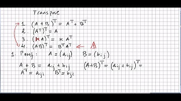 Linear Algebra 63, Properties of Matrix Transpose, Proofs