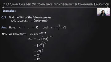 B.B.A SEM-1  Elements of Business  Mathematics  U2 PART V  BY PROF. BHARTI PARMAR
