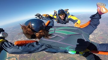 Christine on her #affcourse level one #skydive and she