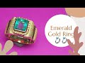 Gold Emerald Ring design for men | Gold Emerald Ring | Emeraldstone grand Design  |  Handmade design