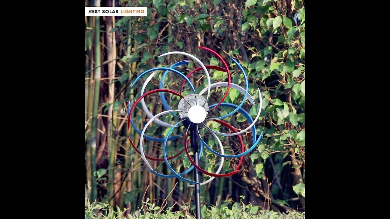 Double Spiral Solar Wind Spinner Best Solar Lighting YouTube