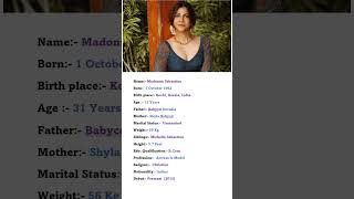 Beautiful Actress Madonna Sebastian Biography