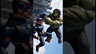 Hulk vs Captain America Sky Fight Hulk wala video 😱🔥 | #ai #shorts #hulk #trending