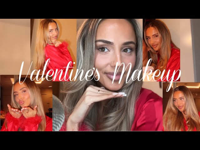 ASMR valentine's day makeup 🎀💋🌹