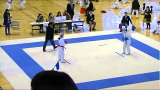 03687 20140202さいたま市大会 組手真菜2回戦