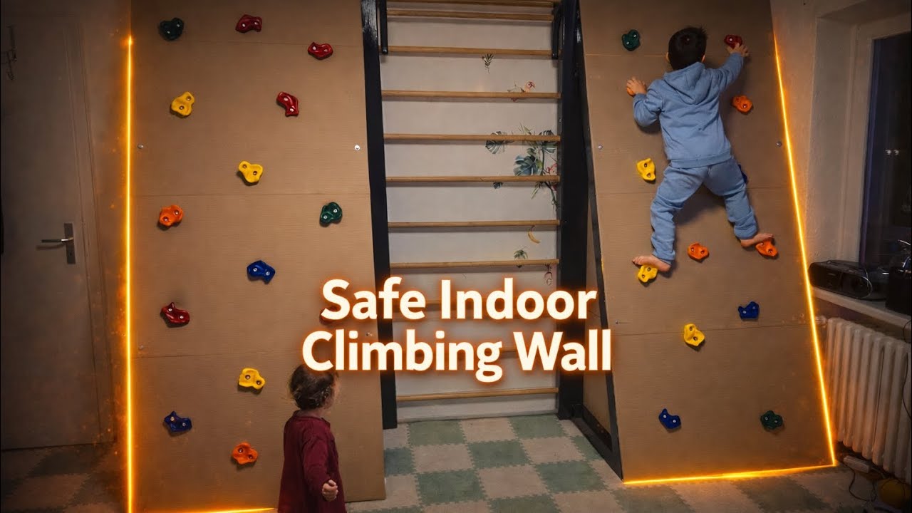 Building an Indoor Climbing Wall for Kids | DIY Woodworking