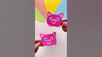 Cute Paper Pig Craft 🐷💖