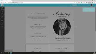 How to edit formal funeral program template and add images