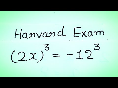 Harvard Entrance Exam Problem | Olympiad Mathematics | Hardest 