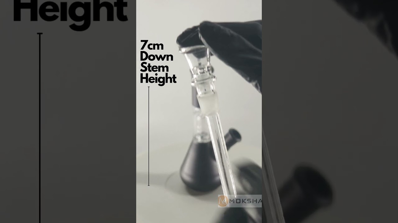 MOKSHA® BongSmoke 6.5 Inch Glass Bong | Premium Black Percolator Bong | Small Bottle Bong for Smooth