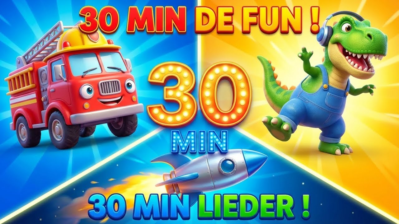 🚀 30 Minutes de Chansons d'Action — Dinosaures, Camions et Aventures ! | Bébé Rythme