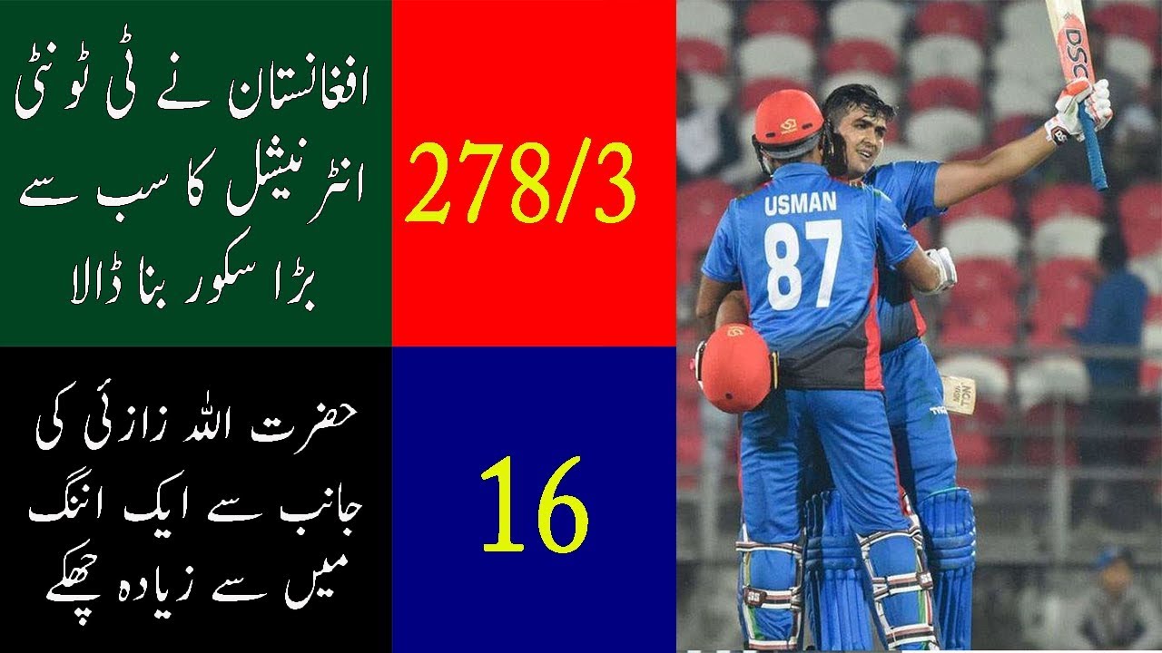 Afghanistan 278/3 Highest Team Total in T20I Highest Score in T20 Internationl Cricket Info