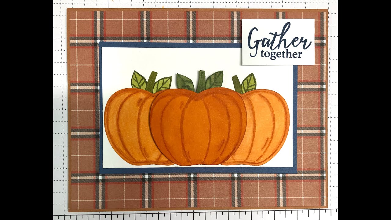 Fall and Autumn cards with pumpkins and apples 