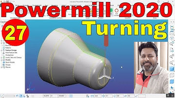 Delcam Powermill 2020 Hindi Tutorials| Powermill Turning Tutorial |Turn Roughing Toolpath Powermill