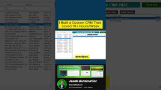 Built a Better CRM in Excel Than Any Paid Tool #automation #excel #startup