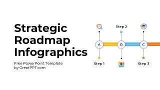 Free Aesthetic Strategic Roadmap Infographics by GreatPPT