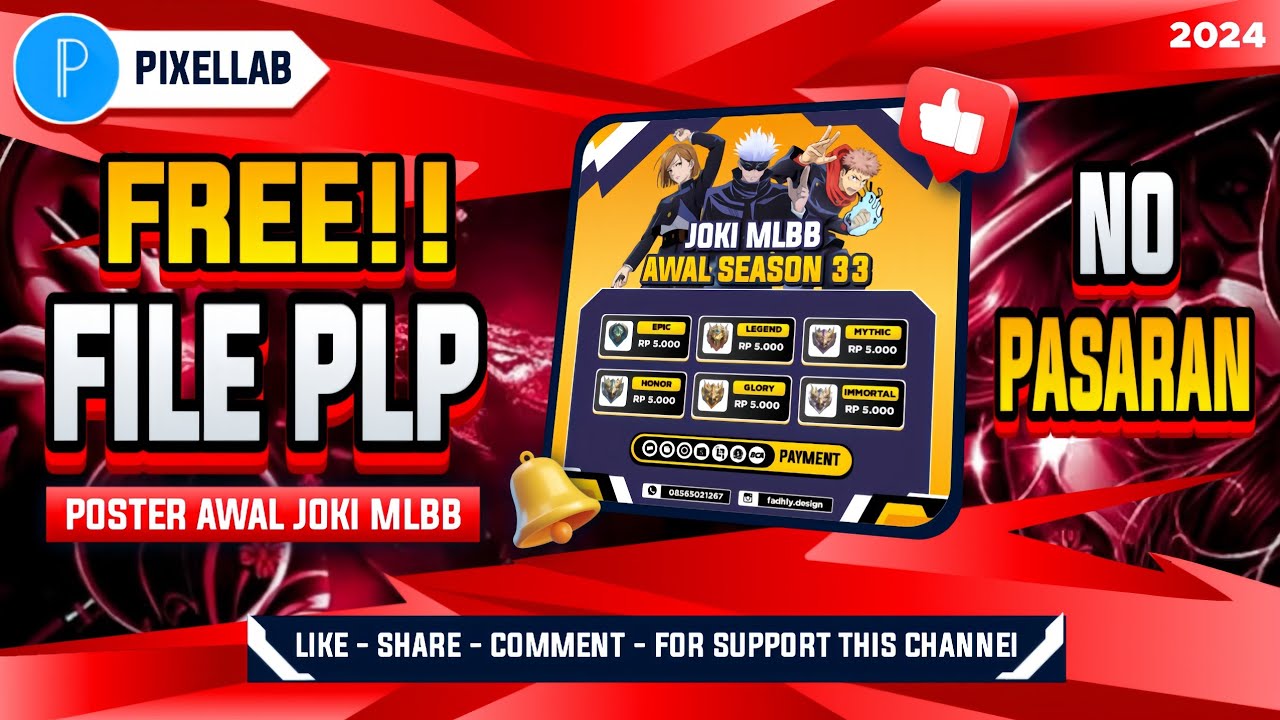 PLP POSTER JASA JOKI MLBB AWAL SEASON || TERBARU & NO PASARAN 🔥