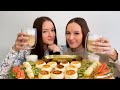 МУКБАНГ ЗАВТРАК СЫРНИКИ БУТЕРБРОДЫ С КРАСНОЙ РЫБОЙ ответы на вопросы MUKBANG BREAKFAST CHEESECAKES