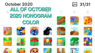 Nonogram Color - All of October 2020