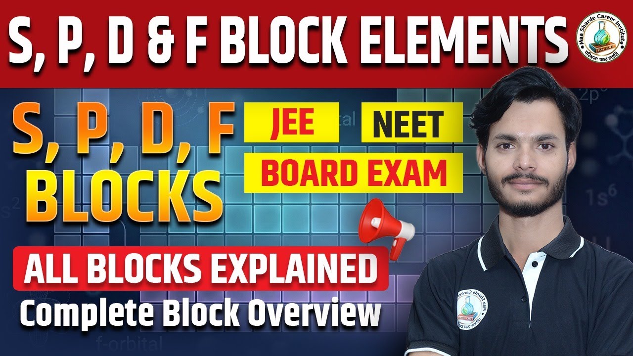 S, P, D & F Block Elements | JEE • NEET • Board Exam Complete Concept