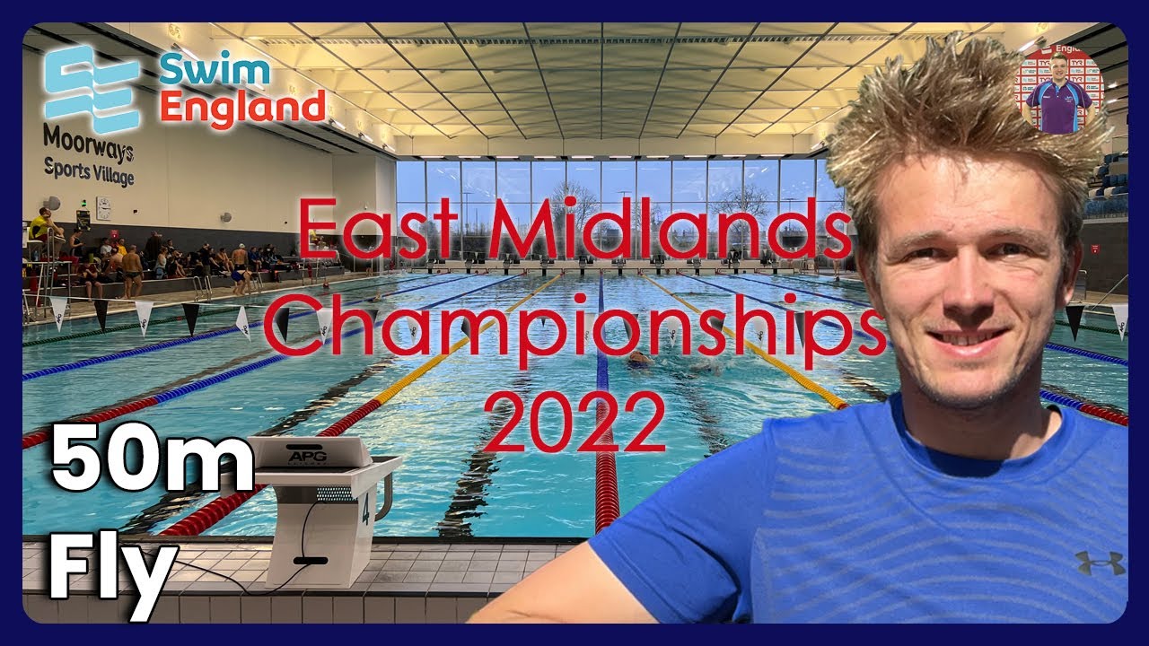 David Westcough Races the 50m Fly East Midlands Masters Swim Championships 2022 YouTube