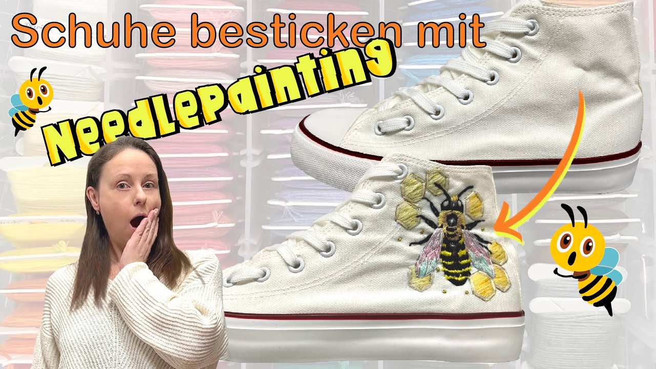 Ich besticke meine Schuhe!
