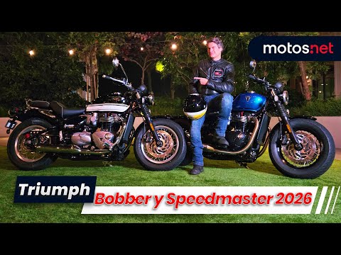 😎 Triumph Boneville Bobber y Speedmaster 2026 / ¿Cuál elegir? / Review / Presentación / motos.net