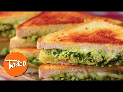 Pesto Chicken Sheet Pan Grilled Cheese Recipe  Loaded Grilled Cheeses  Best Cheesy Meals  Twisted