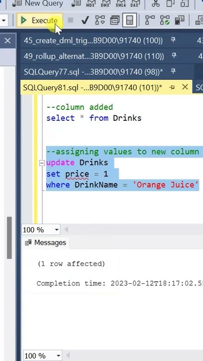 Add and Delete a New Column to an Existing Table | SQL Tips in 60 Sec ...