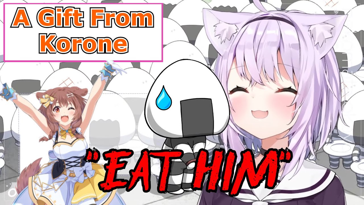 Okayu Got a Present From Korone for Reaching 1M Sub, Forces Her Fans to Become Cannibals [Hololive]