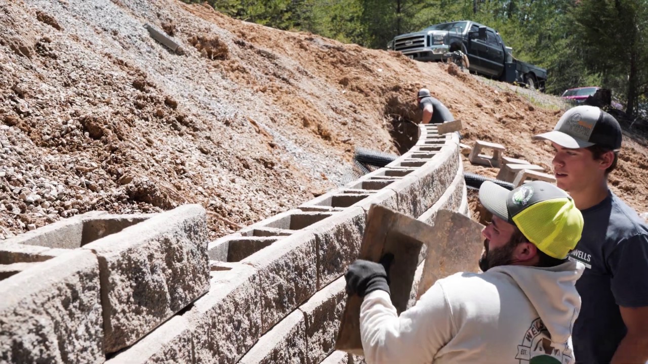 Retaining Wall Job YouTube