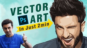 Vector art in Photoshop only in just 2 minutes #2minutesvideo #part1 #ranveersingh