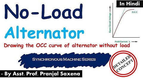 L21: Alternator at No-Load | Open Circuit Characteristic Curve | O.C.C. Curve | In Hindi